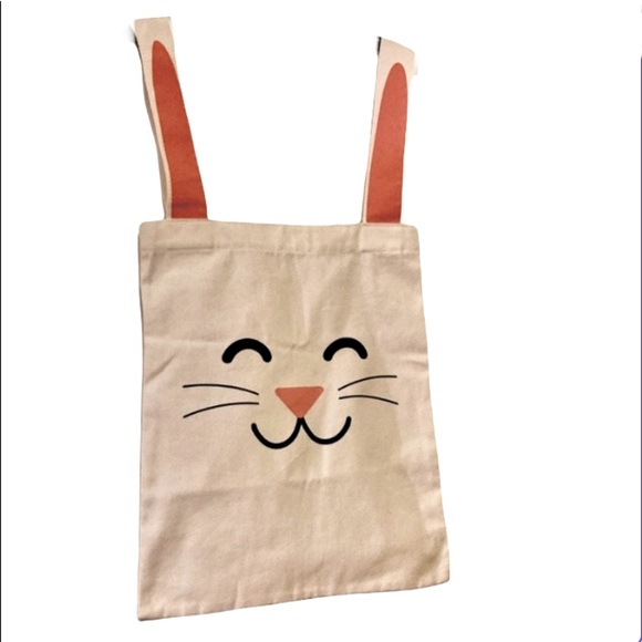 Canvas Tote Bag Bunny Rabbit Easter Halloween 15” x 13” - Picture 5 of 8
